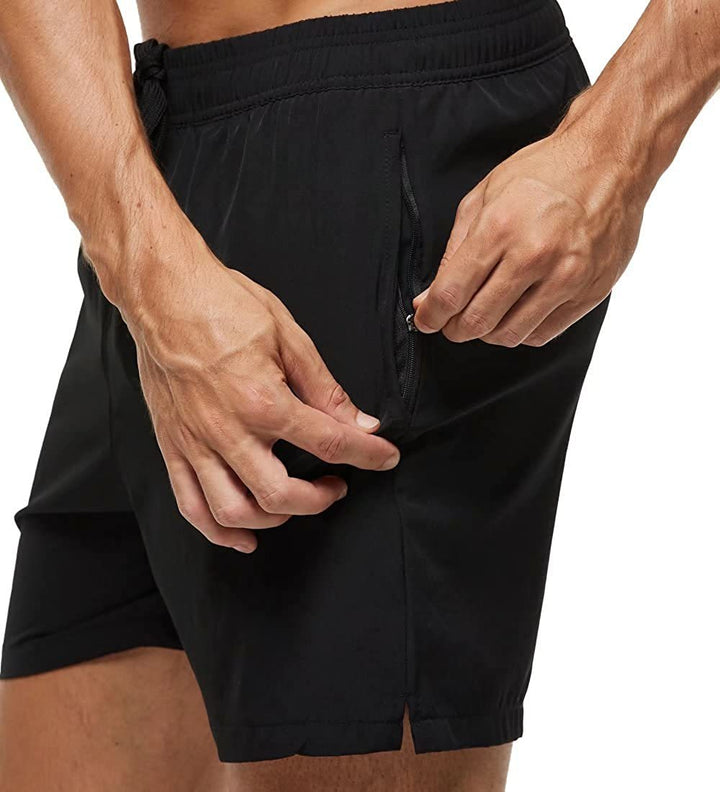 Herren Badehose mit Reißverschlusstasche, schnelltrocknend, Regular Fit, für sichere Aufbewahrung beim Schwimmen.