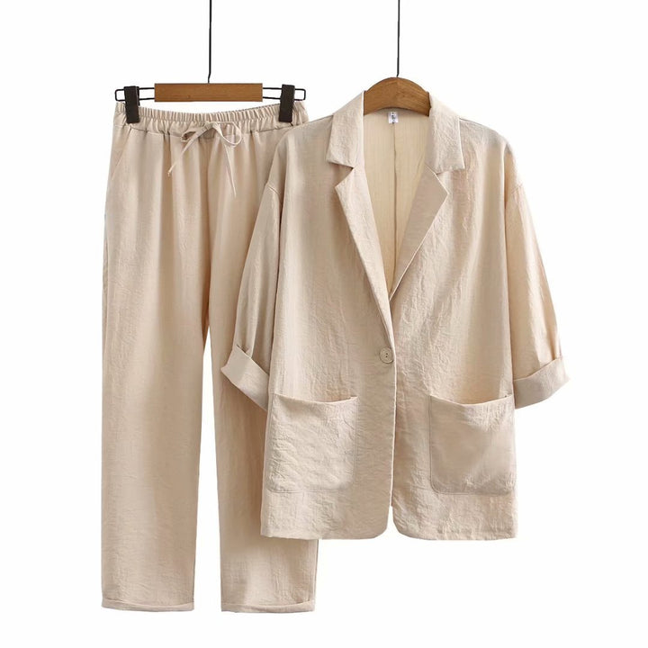 Stilvolles Damen Sommer Kombi-Set, perfekt als Zweiteiler für elegante Anlässe oder lässige Sommerabende.