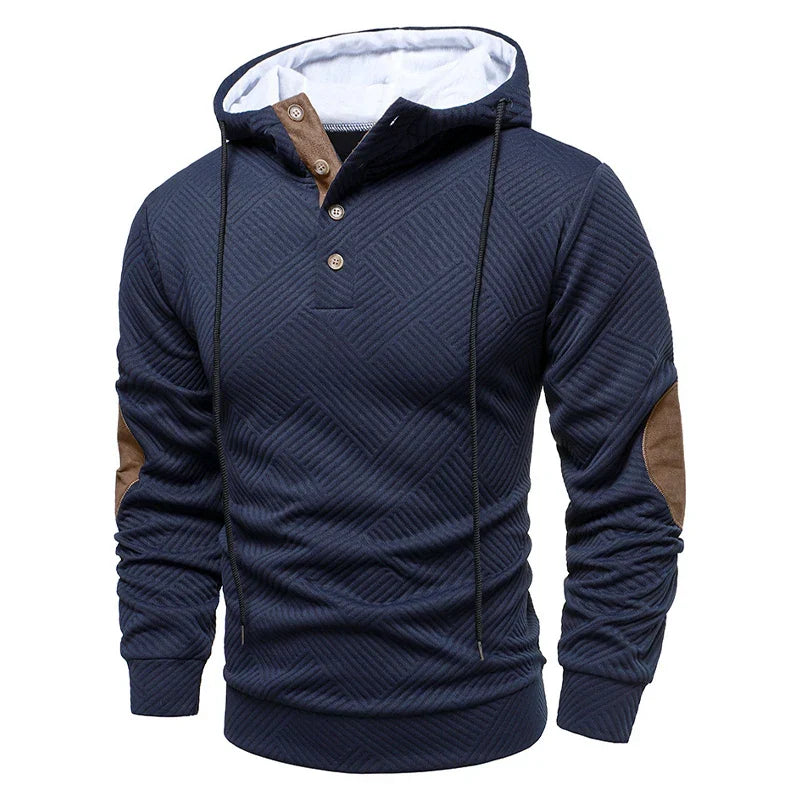 Weicher Herren Kapuzenpullover. Moderner Hoodie, bequem und stilvoll für den Alltag und Freizeit.