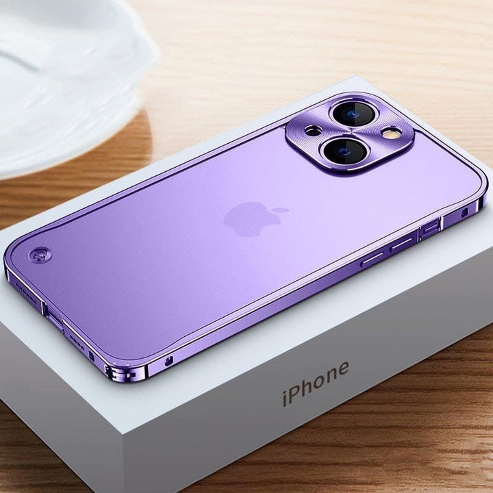 Premium Aluminium Schutzhülle für iPhone, bietet robusten Rundumschutz gegen Stöße, Kratzer und Fallschäden.