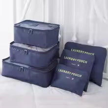 Modulares Koffer-System: 6 Reise Packwürfel & Beutel für individuelle Gepäck-Organisation.