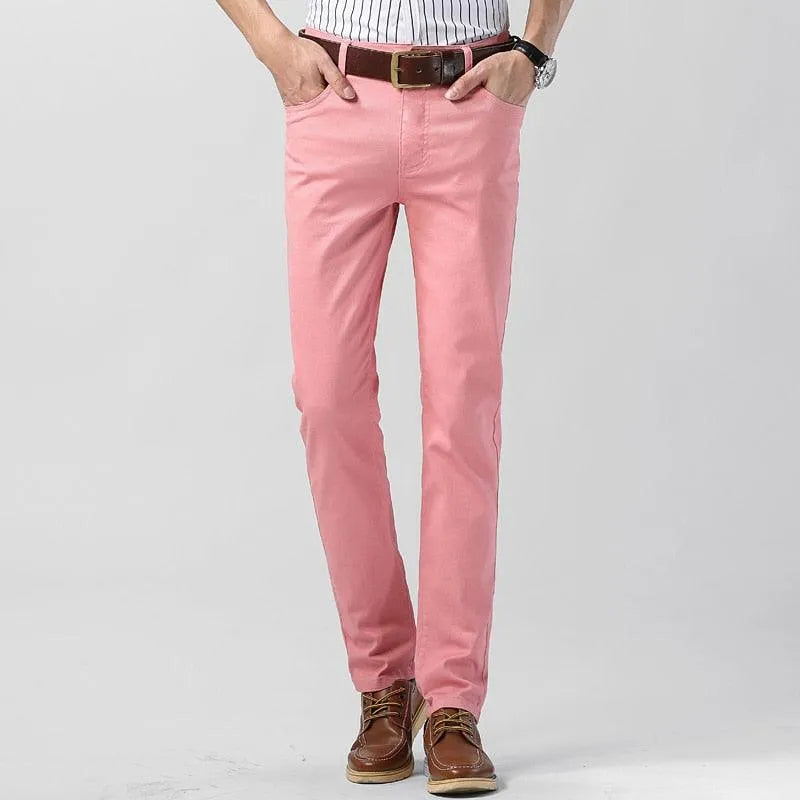 Moderne Herren-Stoffhose im Slim Fit, bunte Farben. Stilvoll & komfortabel für jeden Anlass.