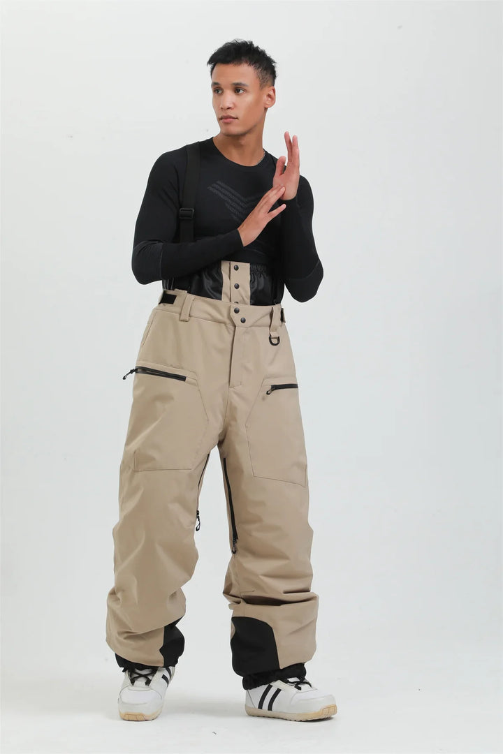 Langlebige Unisex Thermoskihose, Hosenträger, -40°C Schutz, wind- & wasserdicht für Extremsport.