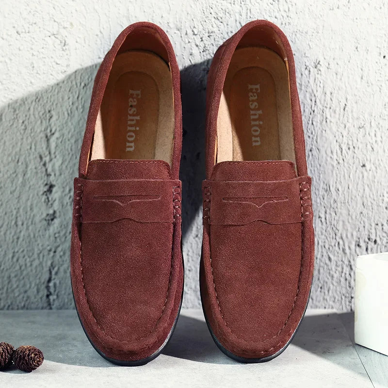 Schwarze elegante Herren Penny Loafer, ideale Slipper für Business Casual, Freizeit & komfortablen Alltag.