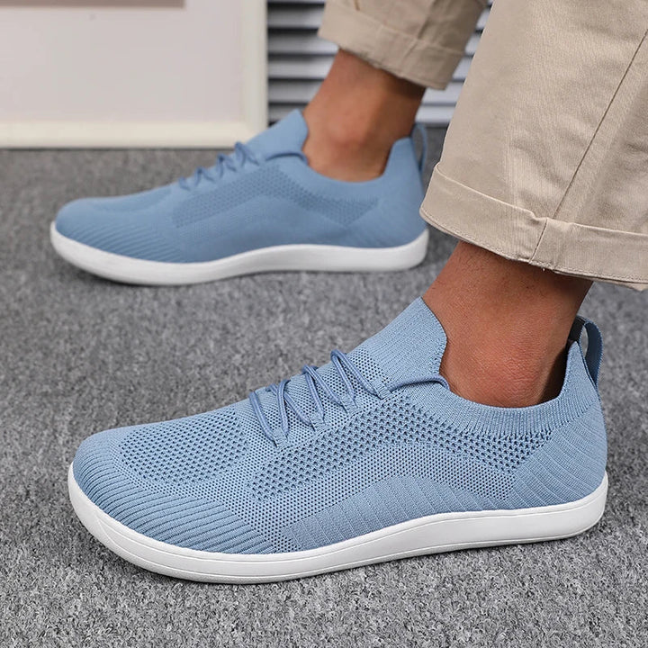 Gepolsterte Herren Freizeitschuhe, weite Zehenbox, atmungsaktiv, perfekt für lange Spaziergänge.