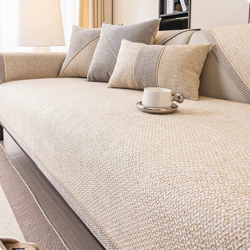 Modulärer Sofaüberwurf, rutschfest & atmungsaktiv, für flexible Wohnzimmer-Dekoration.