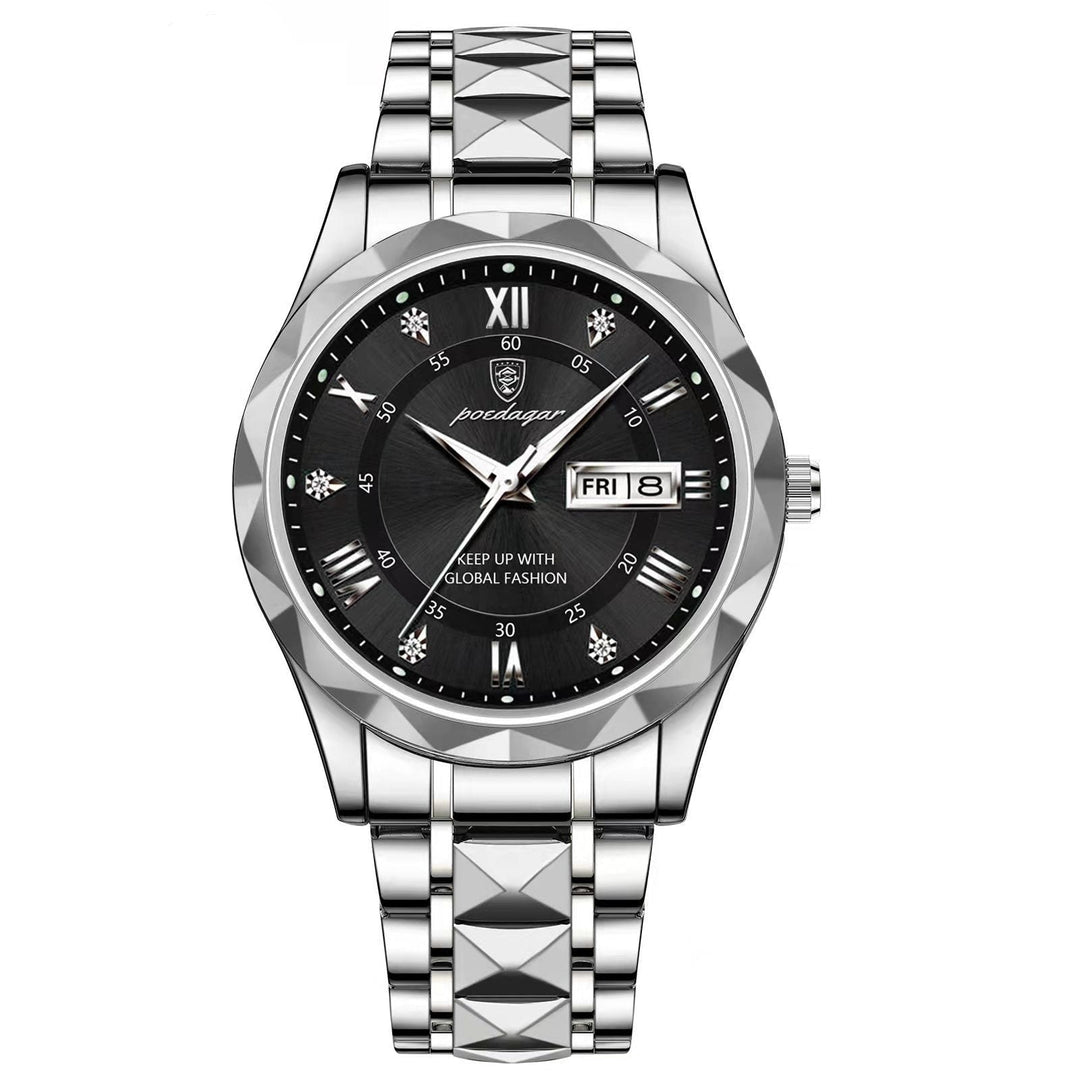 Business-Armbanduhr für Herren, professionell und stilvoll, mit Leuchtfunktion.