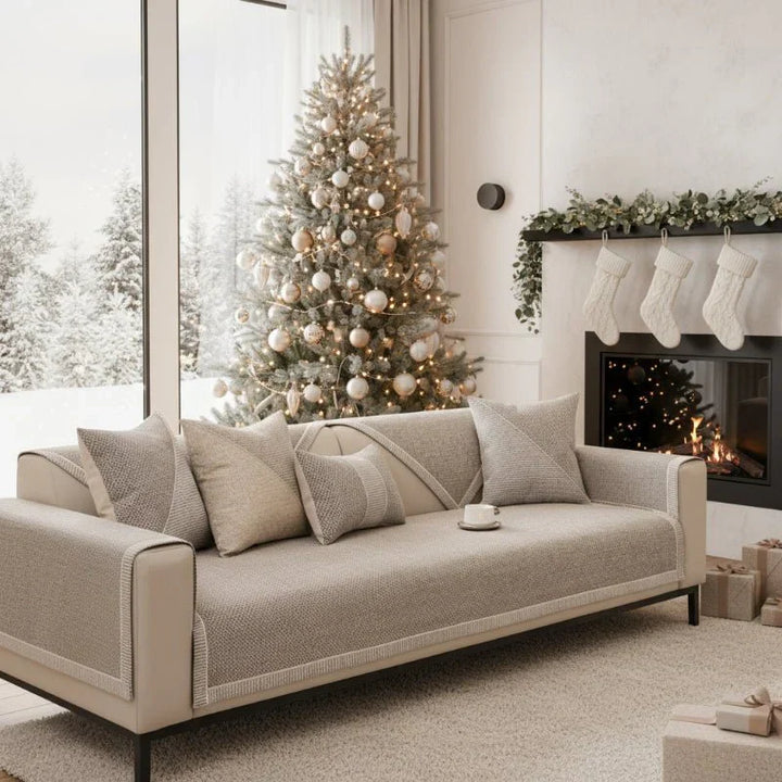 Eleganter Polsterschutz: rutschfester, atmungsaktiver Sofaüberwurf für modernes Wohnzimmer-Design.