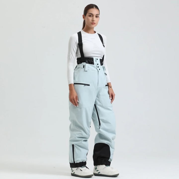 Wasserdichte Unisex-Skihose für Tiefschnee, mit komfortablen Hosenträgern & Thermofutter.