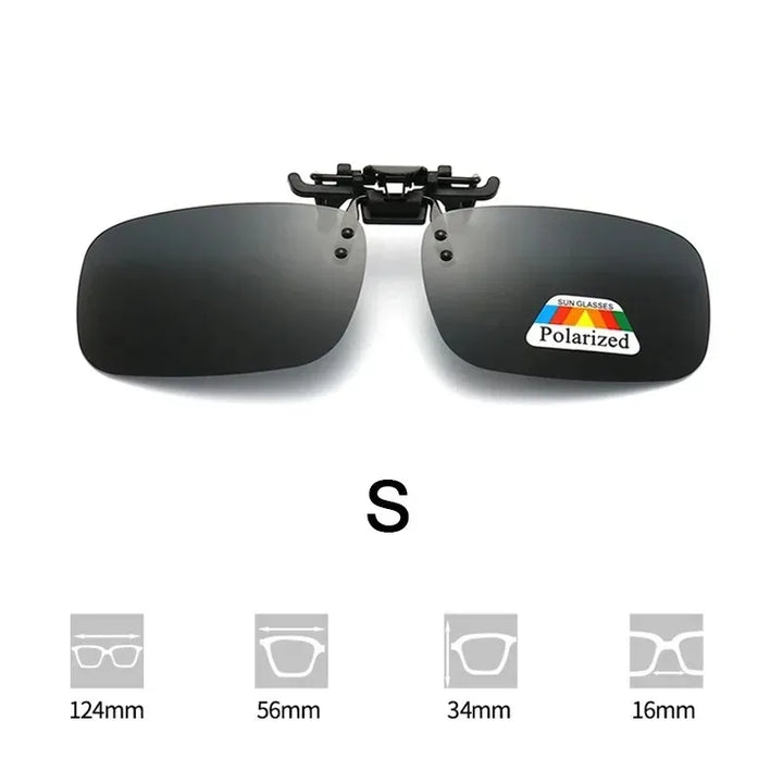 Clip-On Sonnenbrille polarisiert, perfekte Ergänzung für Sehhilfen, verbessert die Sicht und den Augenschutz.