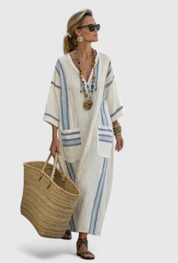 Damen Maxikleid in großen Größen, elegant und bequem, vielseitig für Sommerabende oder legere Anlässe.