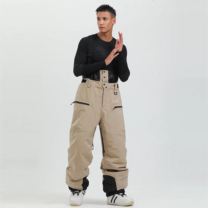 Unisex Wintersport-Hose mit Hosenträgern, wasserdicht, thermoisoliert, perfekt für kalte Pisten.