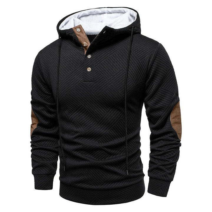 Bequemer Herren Hoodie Pullover mit Kapuze. Moderner Schnitt, ideal für Casual-Looks.