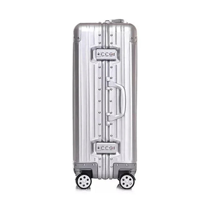 Extrem widerstandsfähiger Hartschalenkoffer Sarajevo aus Aluminium, sicheres Reisegepäck.
