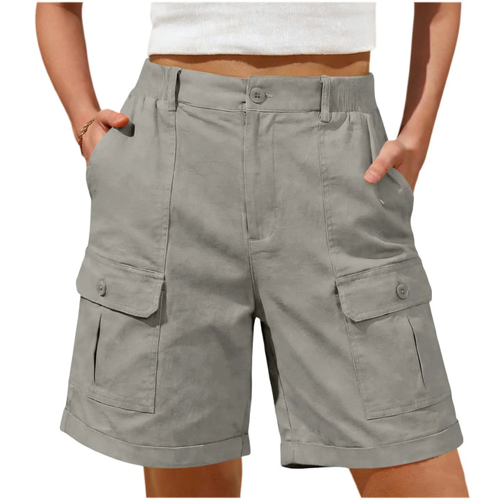 Vielseitige Frauen Freizeit-Jorts, knielang, High-Waist, mit angenehmem Stretch.
