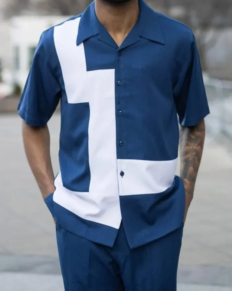 Bequemes Herren Freizeit-Outfit: Weiches Hemd und Hose, perfekt für den Alltag und Reisen.