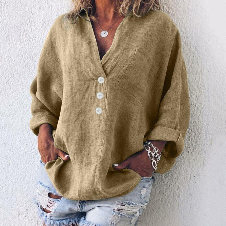 Stilvolle Damen Langarmbluse für einen professionellen Business-Look oder als elegantes Freizeit-Oberteil.