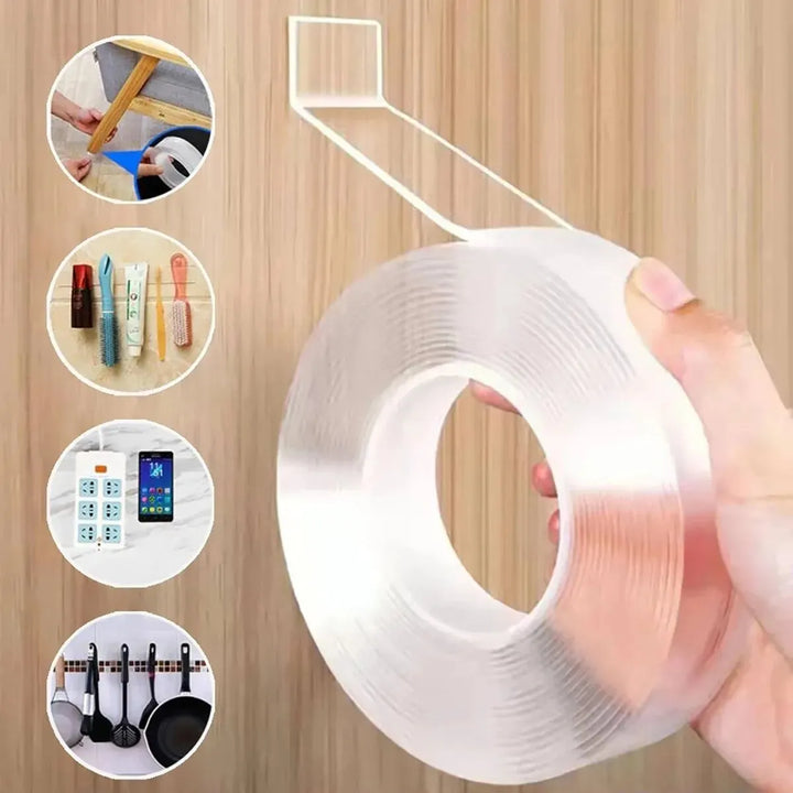 Nahaufnahme des MegaGripX Montagetape, bereit für ultrastarke doppelseitige Befestigung für Heimwerker & DIY.