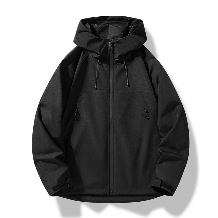Funktionale Herren Regenjacke, wasserdicht & winddicht, ideal für Outdoor-Sport und Freizeit.