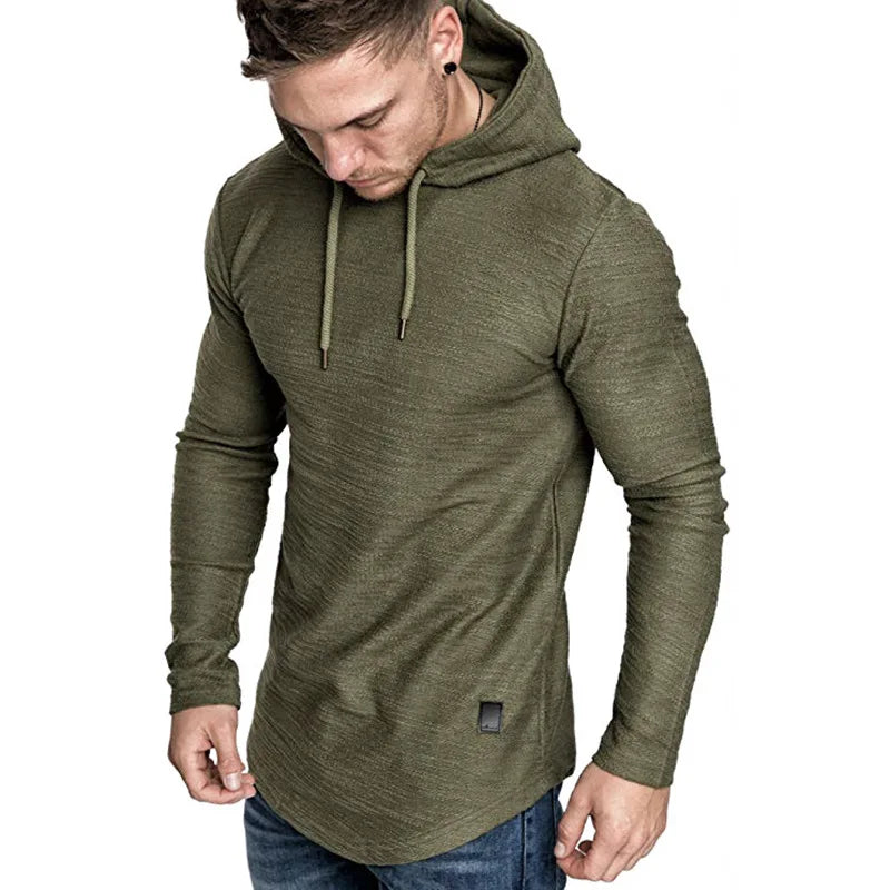 Vielseitiger Herren Hoodie Slim Fit, Kapuzenpullover für Freizeit, Sport und komfortablen Alltag.