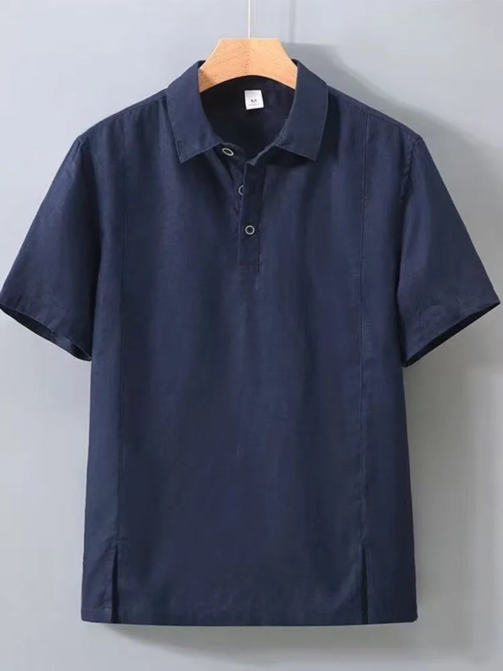 Komfortables Herren Outfit: Lässiges Poloshirt & Freizeithose. Zweiteiler Set für Sommer & Frühling, bequemer Style.