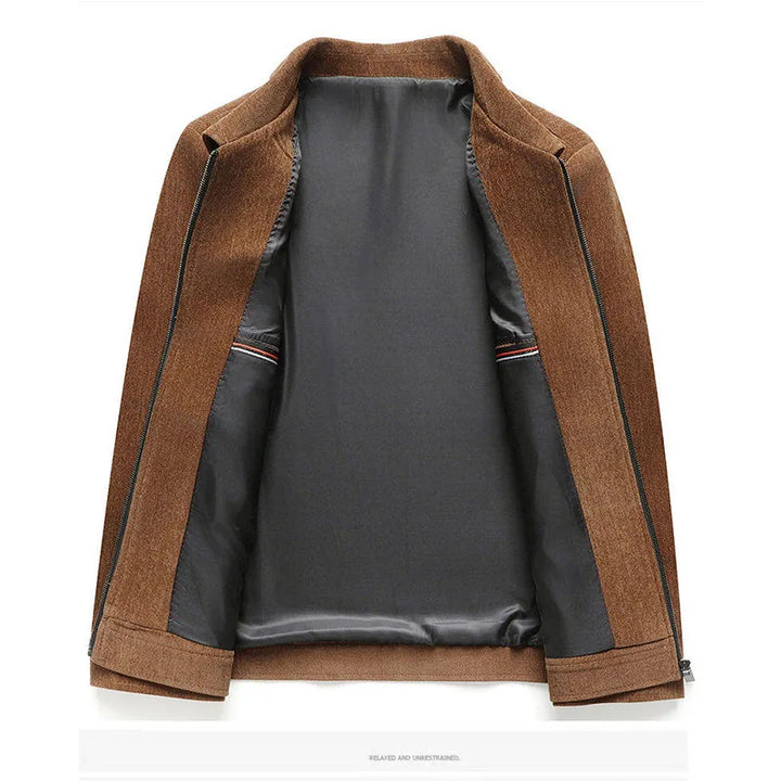 Marineblaue Übergangsjacke: Stilvolle Herrenjacke für Business Casual, leicht & bequem, ideal für Alltag & Freizeit.