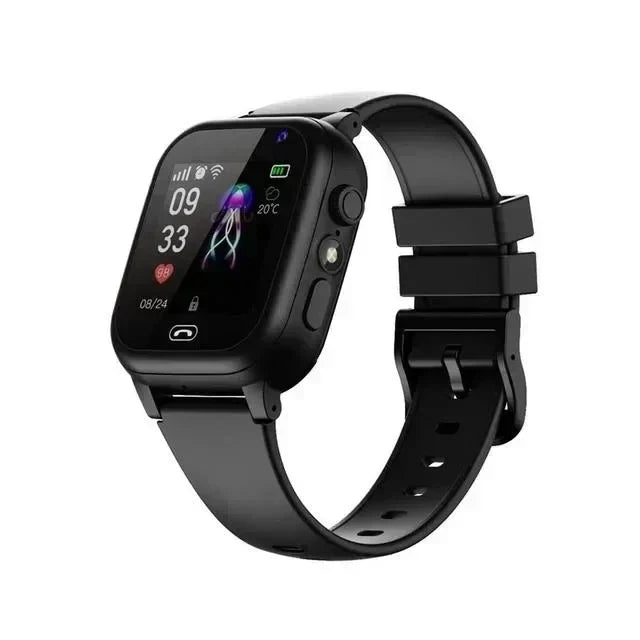 KidSafe Pro 4G GPS Smartwatch für Kinder, schwarz. Sichere Kinderuhr mit Videotelefonie, SOS-Taste & Aktivitätstracker.