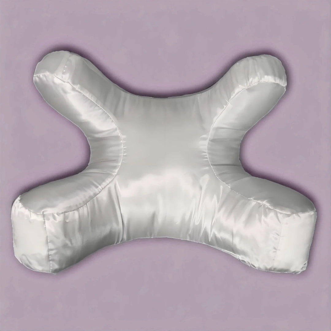 Ergonomisches Satin-Gesichtskissen für faltenfreie Haut, geschützte Wimpern & ultimativen Komfort.