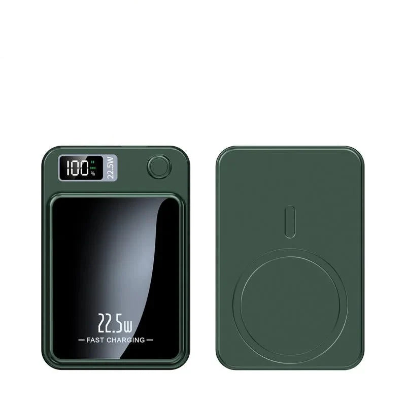 Robuste magnetische Powerbank, kabellos, 22.5W Schnellladen, für alle mobilen Geräte.