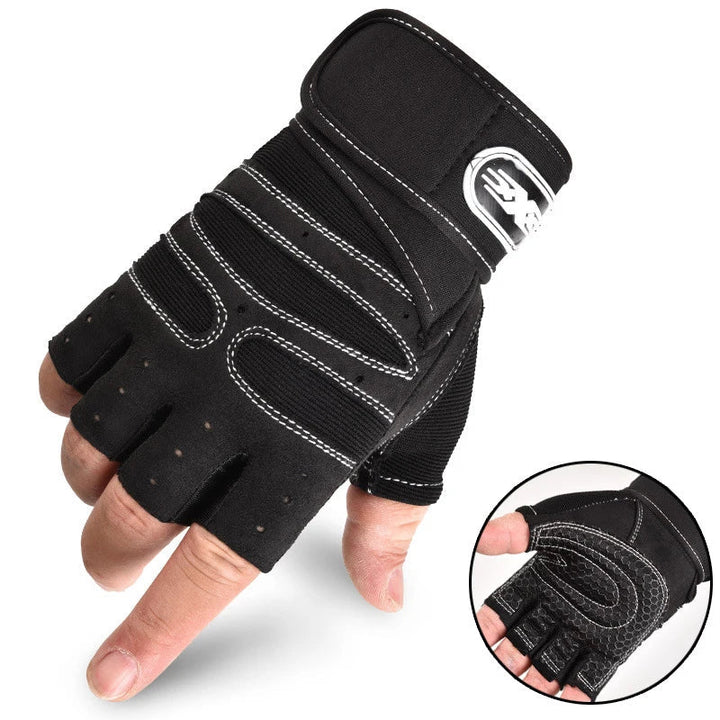 Paar Unisex Fitnesshandschuhe, stoßfest & mit Handgelenkstütze, bereit für Ihr Workout.