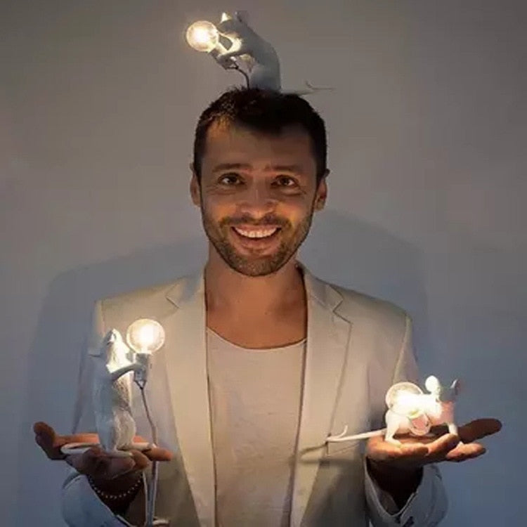 Einzigartige Maus LED Lampe, verspieltes Design als Blickfang und Stimmungslicht.