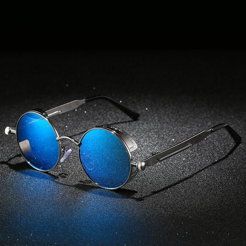 Stilvolle Unisex-Sonnenbrille, polarisiert, mit runden Gläsern für Sommer & Freizeit.