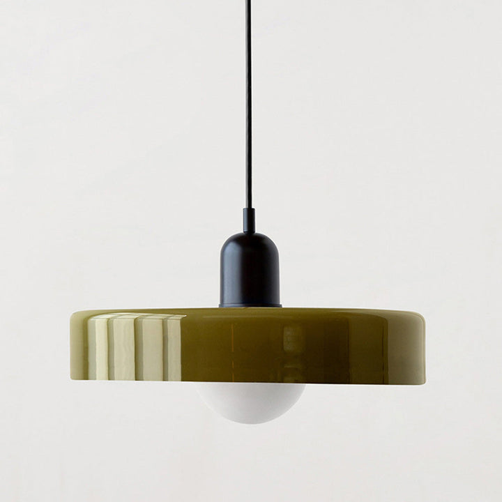Moderne Design Pendelleuchte aus Buntglas, farbenfroh. Perfekt für Wohnzimmer.