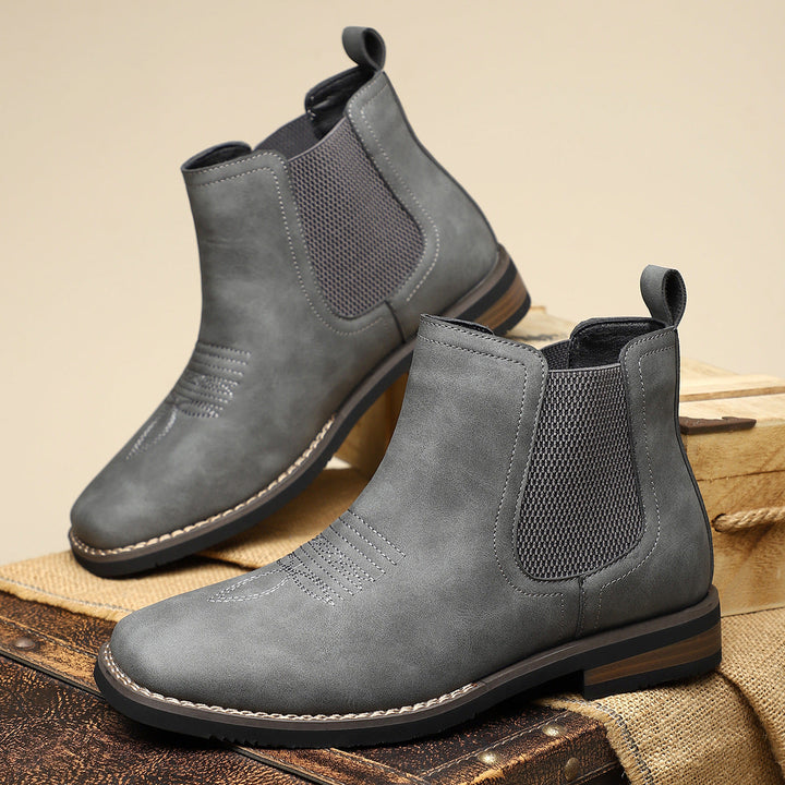 Klassische schwarze Herren Edelwald Boots aus Glattleder, vielseitig für urbane Styles & elegante Outfits.