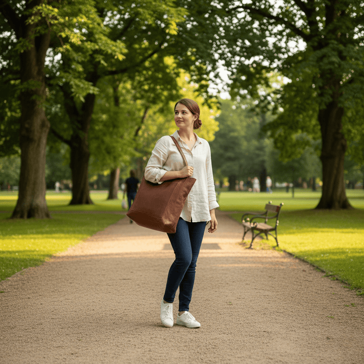 Damen-Schultertasche aus hochwertigem Leder in Schwarz, elegant & vielseitig für jeden Anlass.