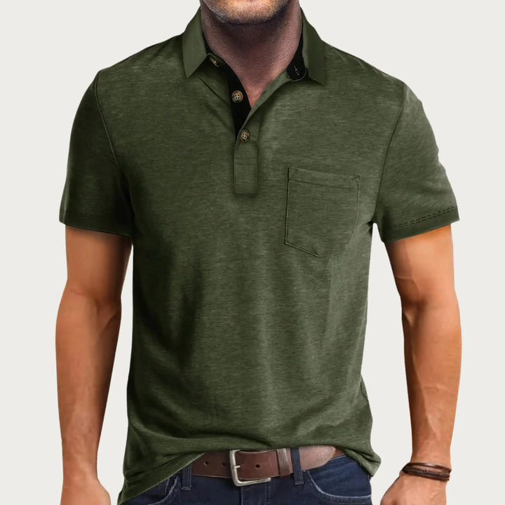 Elegantes Herren Slim Fit Poloshirt. Klassisches, modernes Kurzarm Oberteil, perfekt für stilvolle Freizeitlooks und Alltag.