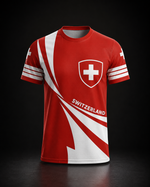Schweizer Flagge Fußball-T-Shirt 09LJ
