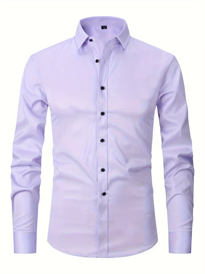 Klassisches Herren Formelles Hemd mit Stretch. Knitterfrei für langanhaltende Eleganz und Bequemlichkeit.