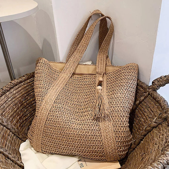 Elegante Damen Zane Handtasche in Beige, modisch und geräumig, die perfekte Sommertasche für Stilbewusste.