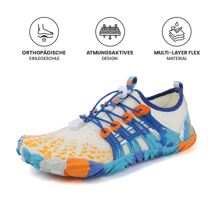 Atmungsaktive Barfußschuhe mit flexibler Sohle für Damen & Herren, fördern Fußgesundheit und natürlichen Gang.