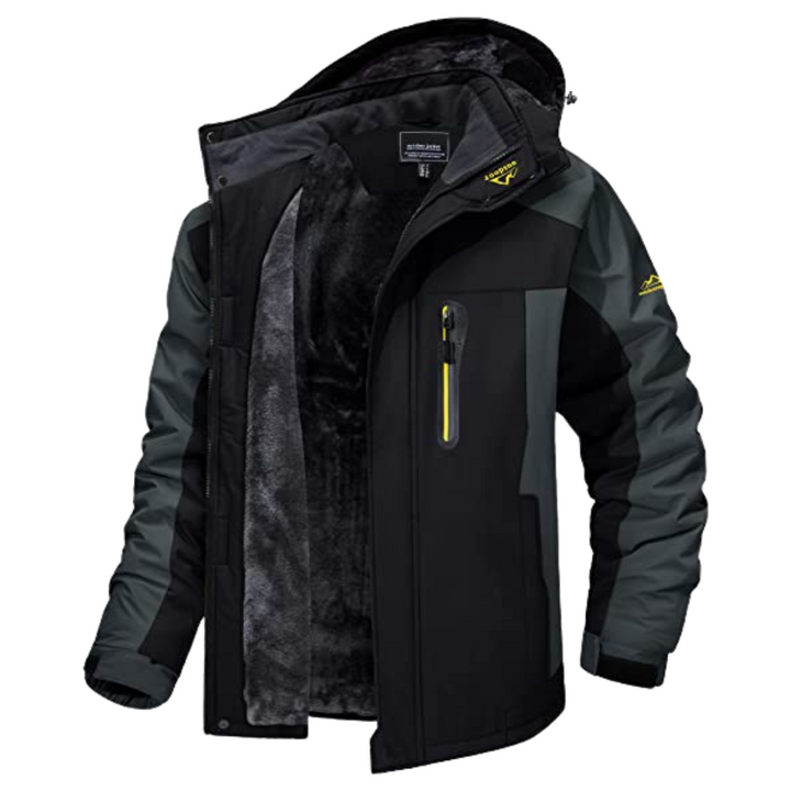 Moderne Herren-Winterjacke kältefest, mit Reißverschluss. Ideal für Outdoor, Alltag und Freizeit.