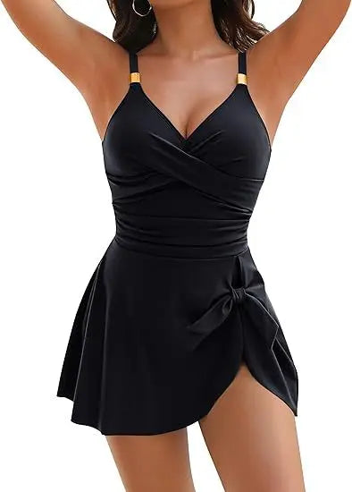 Damen Badeanzug, sexy und figurformend, mit V-Ausschnitt und eleganter Silhouette für den Sommer.