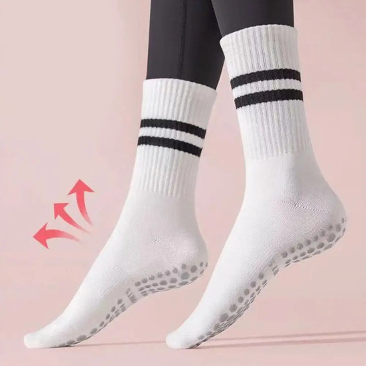 Rutschfeste Grip Socken unisex, halbhoch. Ideal als Antirutsch-Sportsocken für Fitness, Yoga & Tanz.