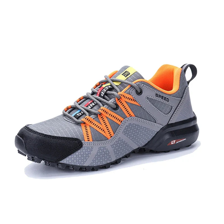 Robuste Herren Freizeitschuhe (Blau/Grau) mit Schnürung, rutschfest, als Outdoor-Schuh perfekt.