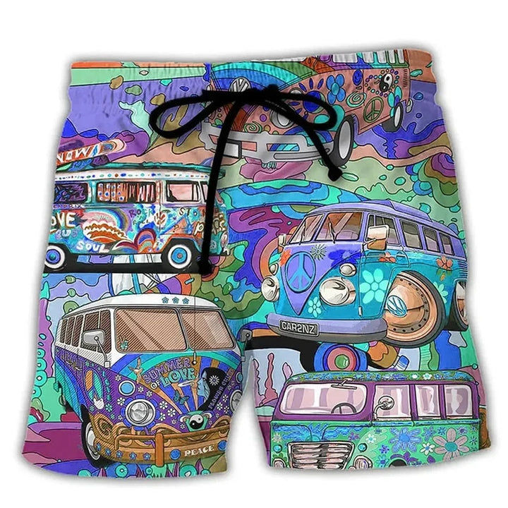 Stylische Herren Badehose mit Graffiti Kunst Print. Schnelltrocknend für Strand, Pool & Freizeit. Ideale Wassermode.