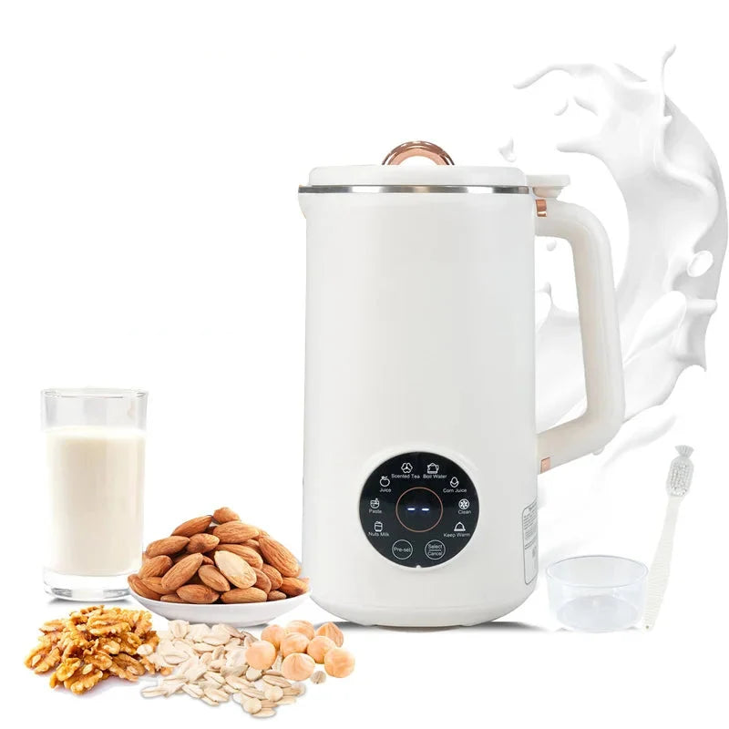 Vielseitiger 8-in-1 Nussmilchmaker 1000 ml NutriBlend für frische, vegane Pflanzenmilch, Hafer- & Mandelmilch.