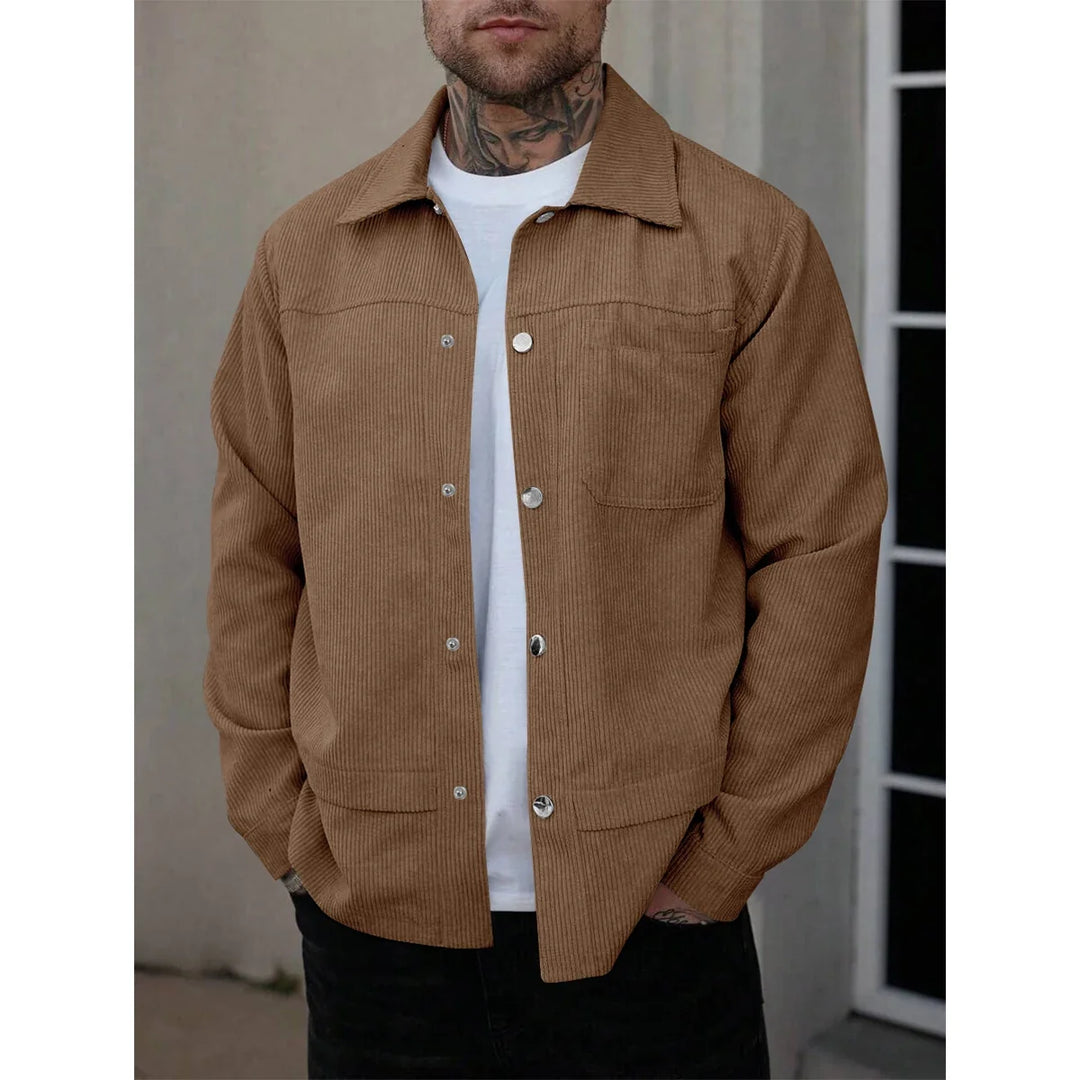 Herren Herbst-Winterjacke, lässig & stilvoll. Komfortable Freizeitjacke mit praktischer Knopfleiste.