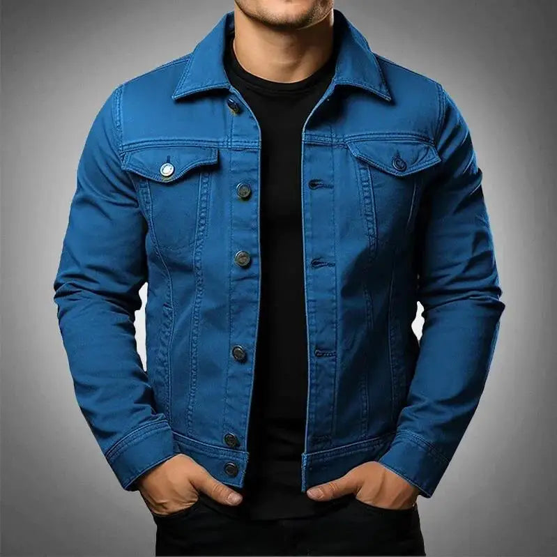 Robuste Herren Jeansjacke Noah aus 100% Baumwolle, lässige Denimjacke für Alltag und Freizeit.