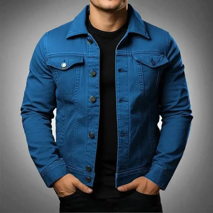 Robuste Herren Jeansjacke Noah aus 100% Baumwolle, lässige Denimjacke für Alltag und Freizeit.