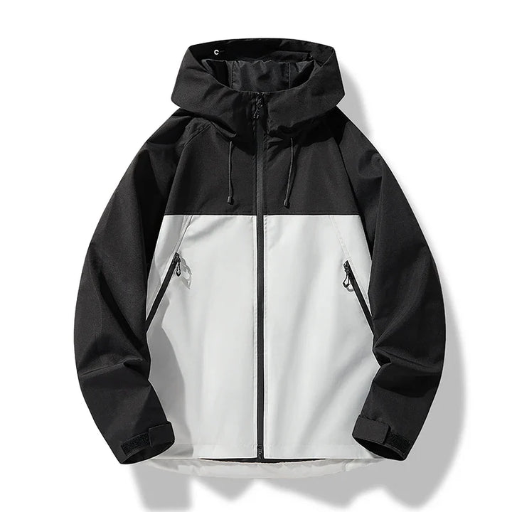 Stylische Herren Kapuzenjacke, wasserdicht & winddicht, robustes Material für jedes Wetter.